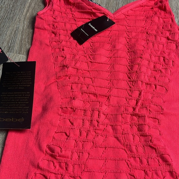 Bebe Body-con Sweetheart Neck Textured Dress Size M/L - Picture 12 of 16